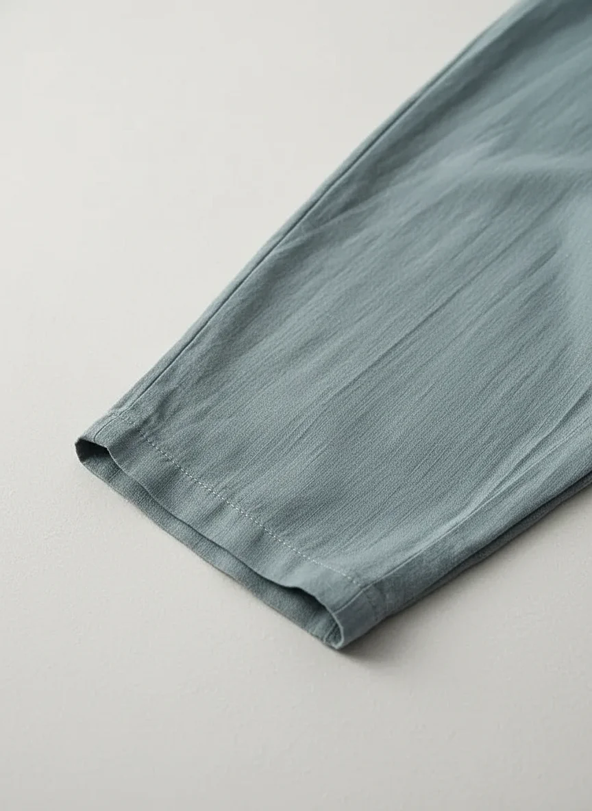 Pantalon léger coton lin ample minimaliste femme - Vue 4 - Pantalon léger