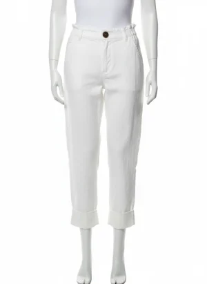 Pantalon léger coton lin femme coupe carotte quotidien - Vue 1 - Pantalon léger