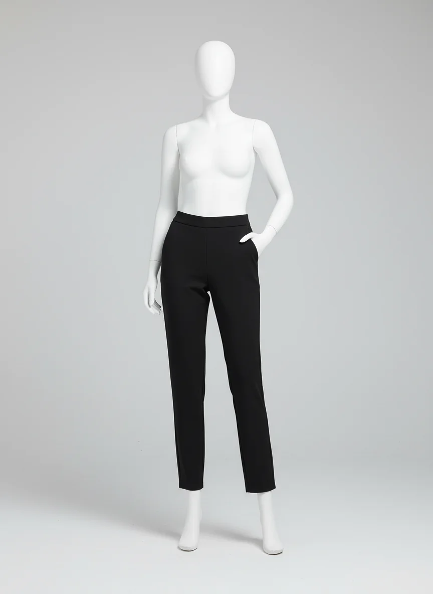 Pantalon léger extensible femme minimaliste bureau chic - Vue 8 - Pantalon léger