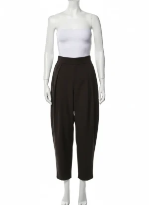 Pantalon léger femme coupe ballon taille haute vintage - Vue 1 - Pantalon léger