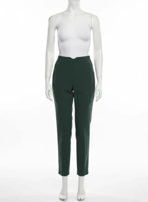 Pantalon léger femme taille haute bureau vintage chic - Vue 1 - Pantalon léger