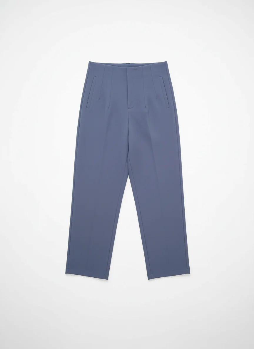 Pantalon léger femme taille haute bureau vintage chic - Vue 7 - Pantalon léger