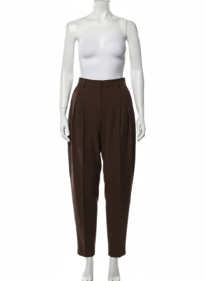 Pantalon léger femme taille haute business coupe bouffante - Vue 1 - Pantalon léger