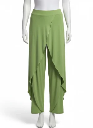 Pantalon léger large fendu sport femme - Vue 1 - Pantalon léger