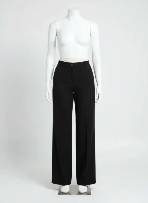 Pantalon léger large taille haute chic professionnel femme - Vue 1 - Pantalon léger
