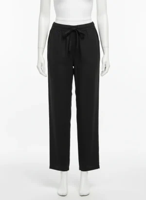 Pantalon léger lin coton femme droit décontracté - Vue 1 - Pantalon léger