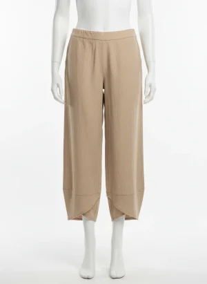 Pantalon léger lin mélange ample vintage quotidien femme - Vue 1 - Pantalon léger