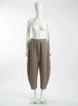 Pantalon léger plissé ample femme décontracté - Vue 1 - Pantalon léger