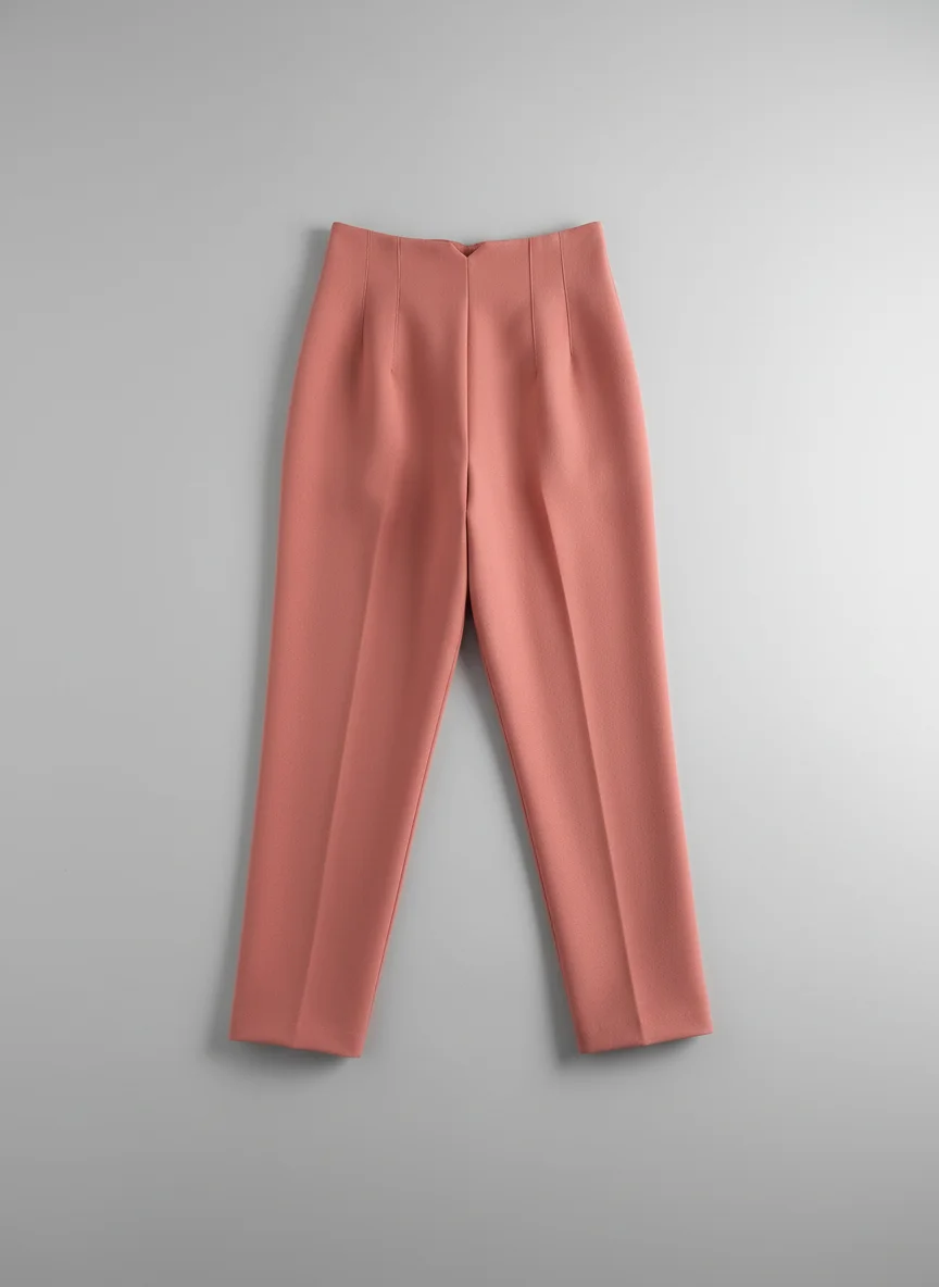 Pantalon léger taille haute vintage chic femme quotidien - Vue 6 - Pantalon léger